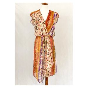 Diane Von Furstenberg Scattered Petals Sheer Dress